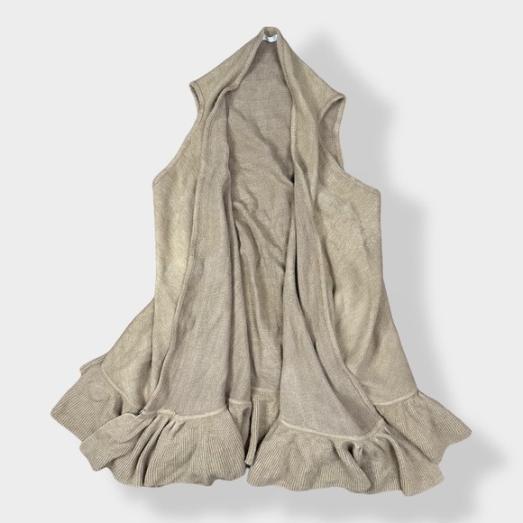 Anthropologie evelyn k Millau Ruffle Vest Sweater‎ OS - Picture 1 of 7